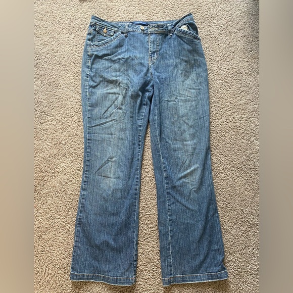 Bill Blass | vintage straight leg jeans stretch women’s size 12 denim dad jeans - Picture 3 of 14